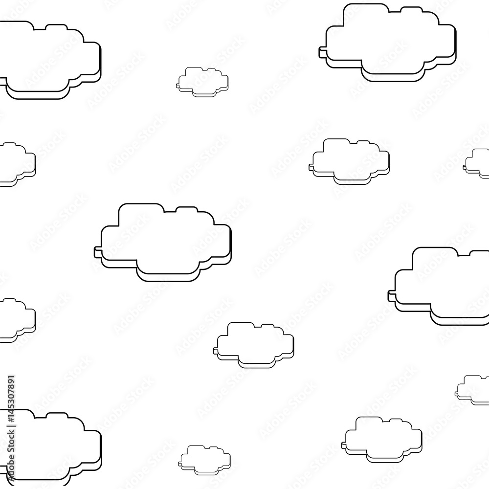 Fototapeta premium Cloud Pixelated videogame icon vector illustration graphic design