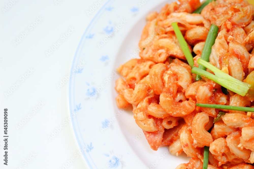 Fried elbow macaroni Fried elbow macaroni