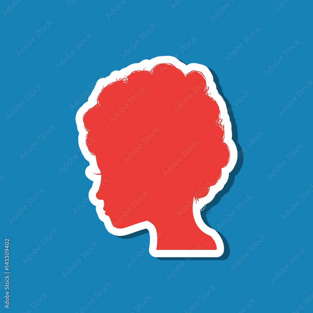 Woman head silhouette icon vector illustration graphic design Woman head silhouette icon vector illustration graphic design