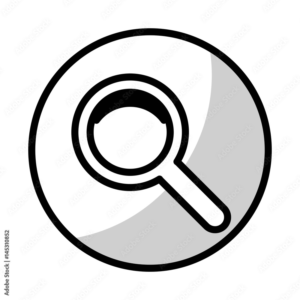 magnifying glass icon over white background. vector illustration magnifying glass icon over white background. vector illustration