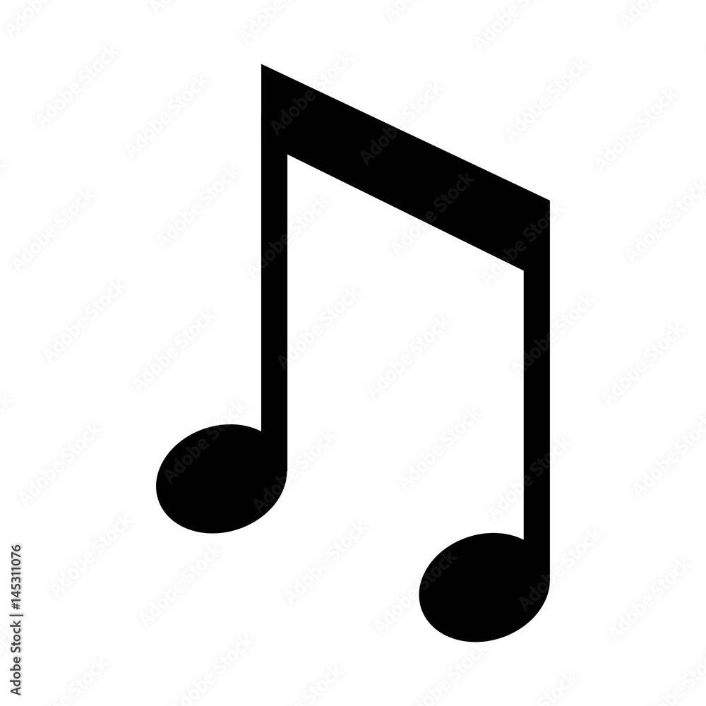 music note icon over white background. vector illustration music note icon over white background. vector illustration