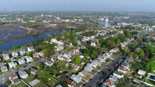 Aerial View of Delaware Riverfront Communities Westville, Brooklawn, Gloucester New Jersey photo