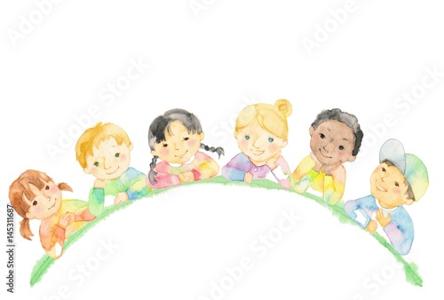 世界の子どもたち、新緑