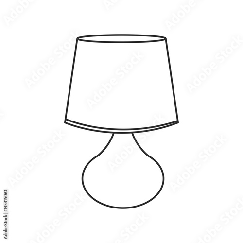 lamp furniture decoration outline vector illustration eps 10