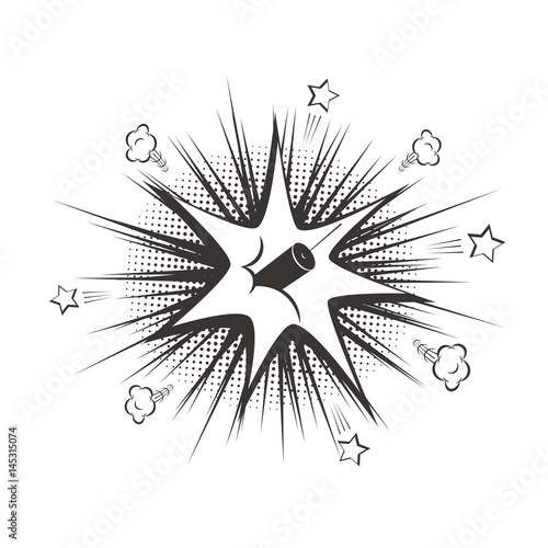 Vector cartoon dynamit explosion.