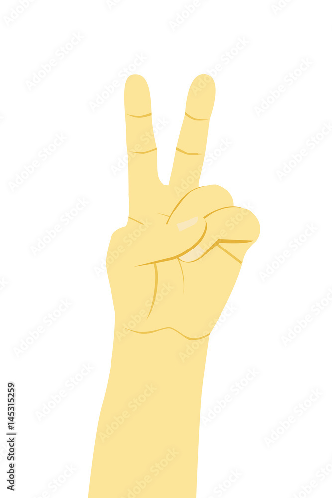 Counting or Vote Hand, Two, isolated on white
Counting or Vote Hand, Two, isolated on white