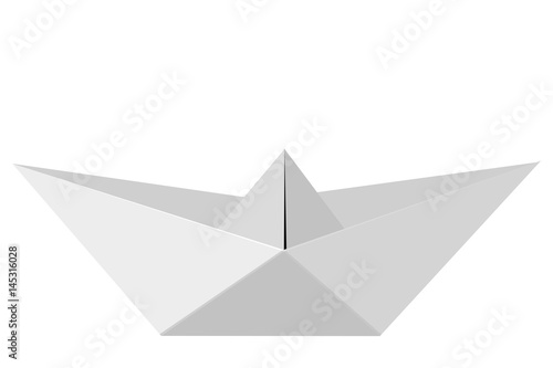 Paper Boat, at White Background