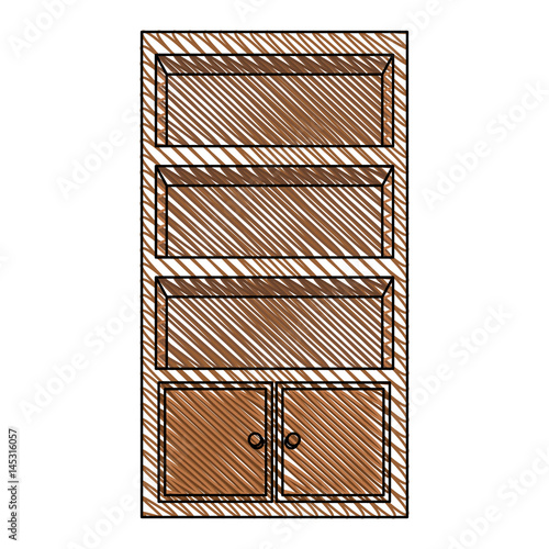 cupboard furniture wooden decoration vector illustration eps 10