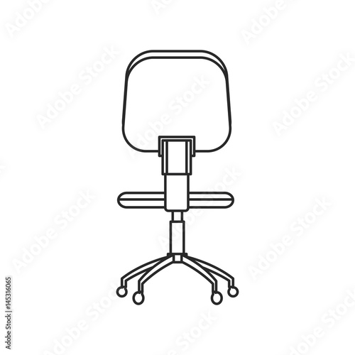 office chair work image outline vector illustration eps 10