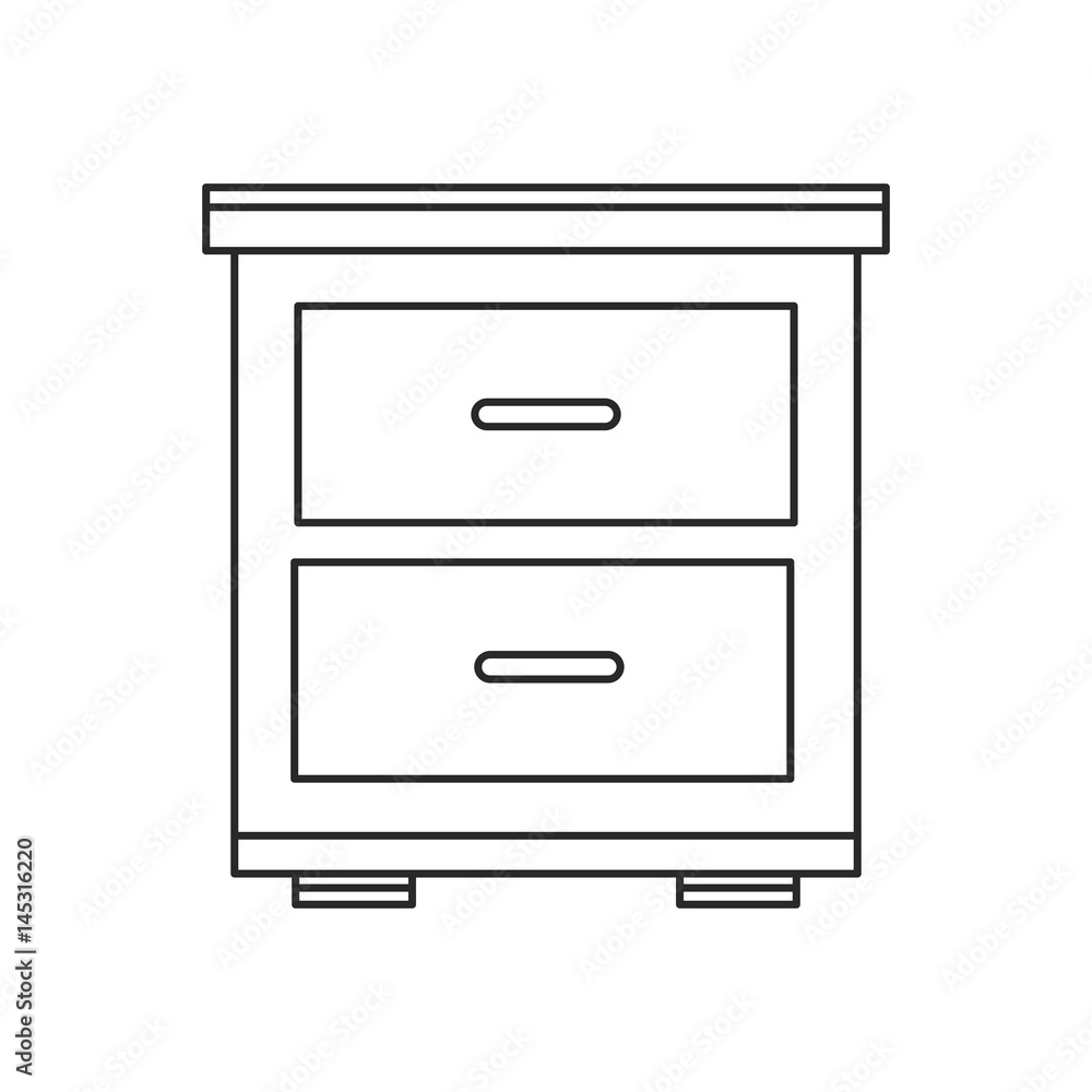 bedside table wooden outline vector illustration eps 10 bedside table wooden outline vector illustration eps 10