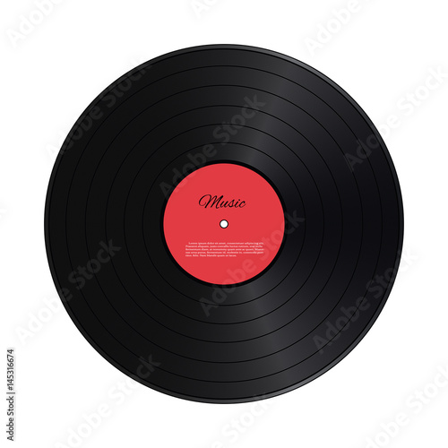 Retro vinyl disk. Vector illustration.