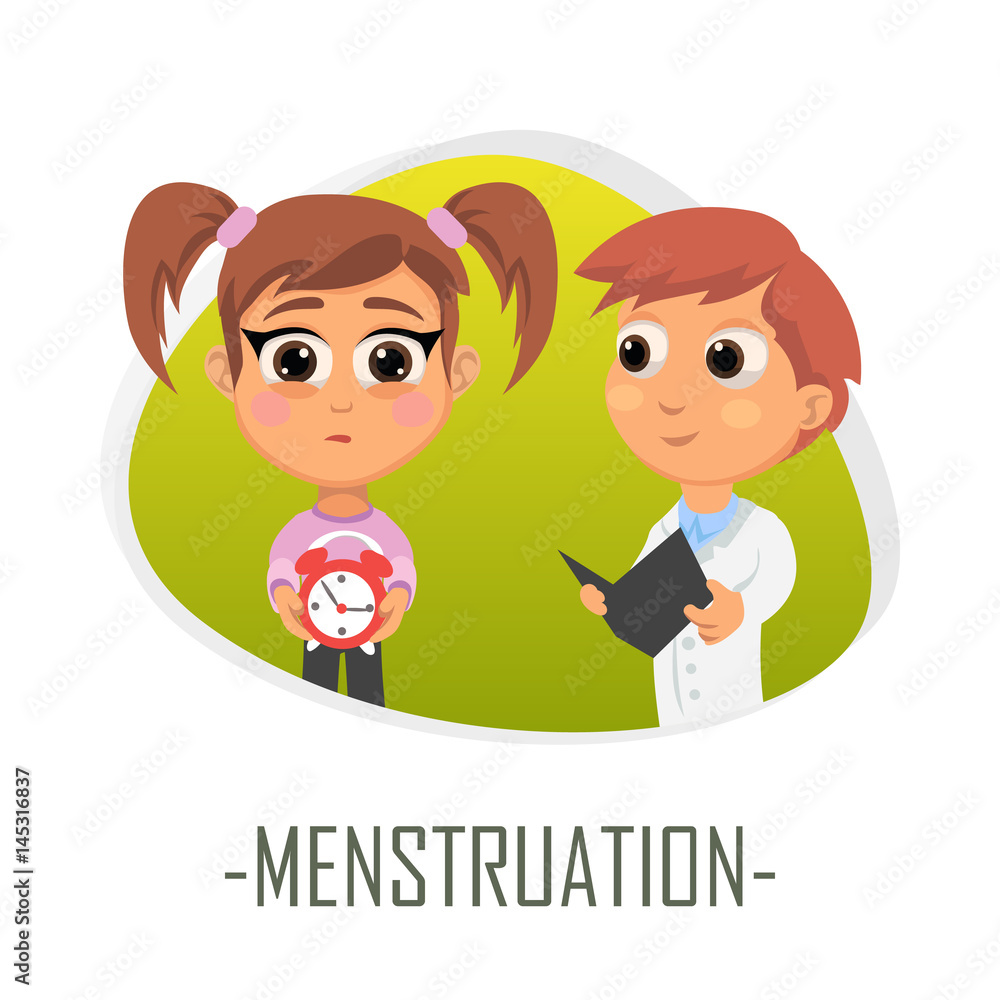 Menstruation medical concept. Vector illustration. Menstruation medical concept. Vector illustration.