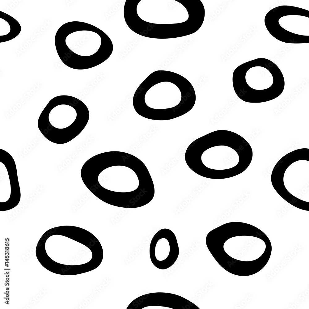 abstract shapes. simple vector objects. seamless pattern. black and white