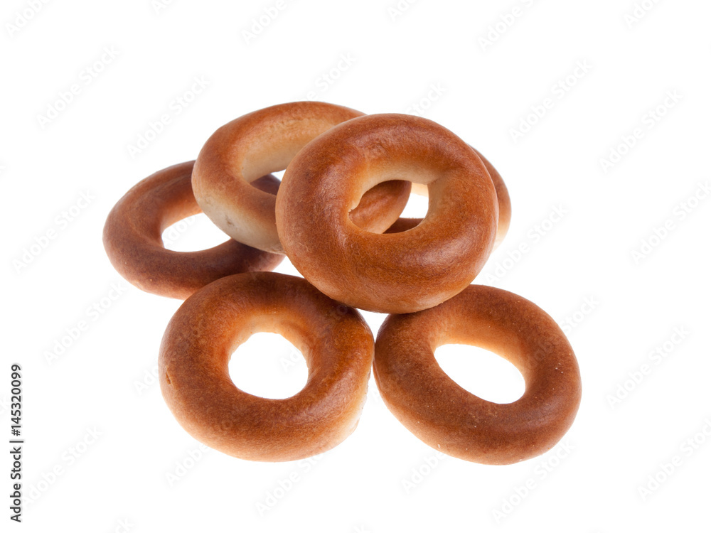 Heap of bagels isolated on white background Heap of bagels isolated on white background