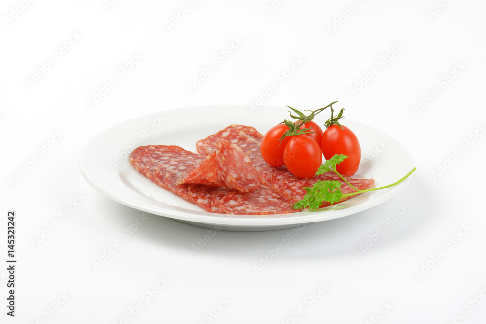 thin slices of salami thin slices of salami