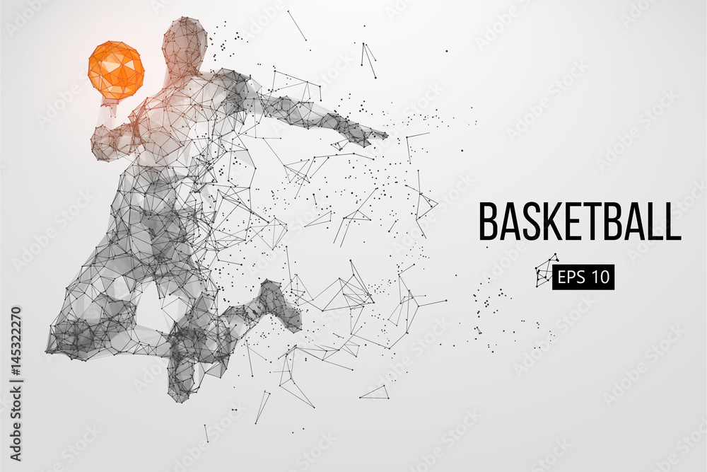 Fototapeta premium Silhouette of a basketball player. Vector illustration