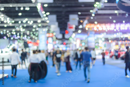 Abstract blurred image background of international motorshow