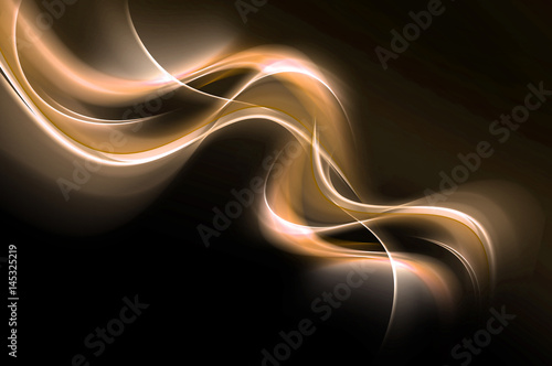 Gold light bright waves art. Blurred pattern effect background. Abstract creative graphic illustration. Decorative business style.