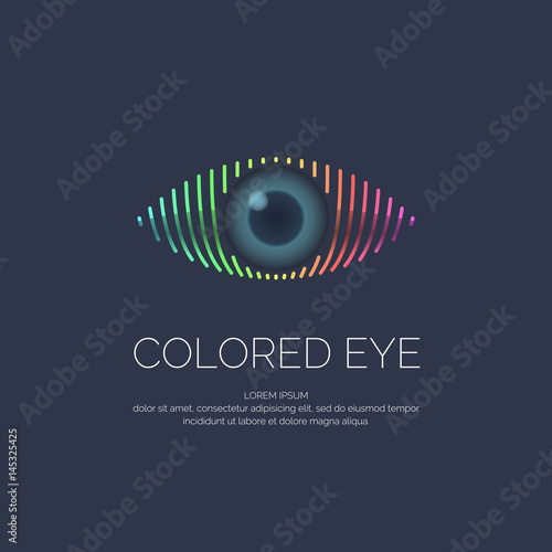 Modern colored logo eye