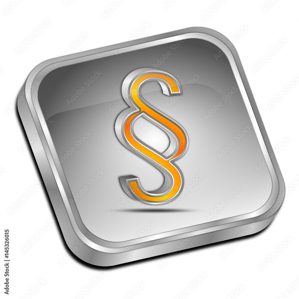 Law paragraph button - 3D illustration Law paragraph button - 3D illustration