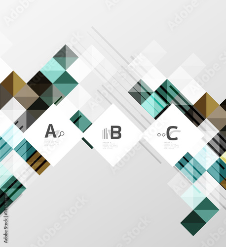 Minimalistic square shapes abstract background