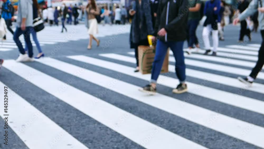 東京 渋谷スクランブル交差点 11月 クローズアップ 東京 渋谷スクランブル交差点 11月 クローズアップ