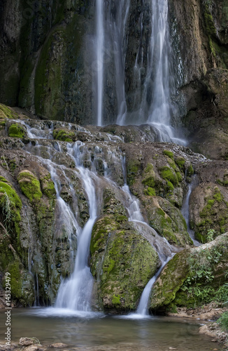 Waterfall on a mountain stream
