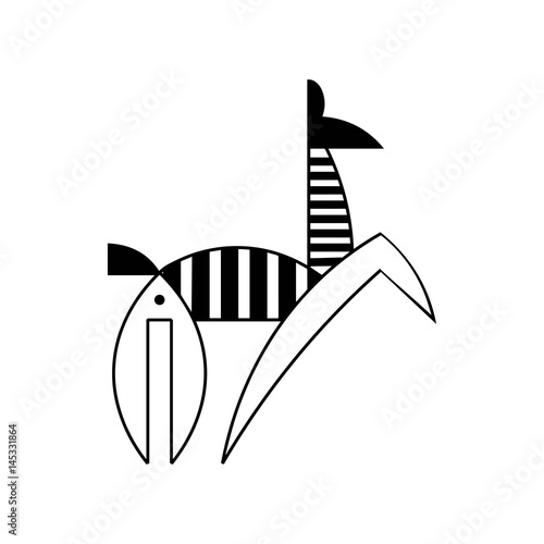 Decorative logo of stylized llama