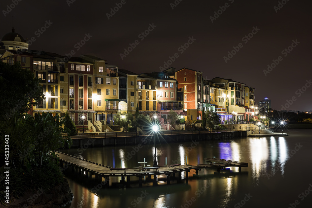 Gold Coast Emerald Lakes French Quarter by Night Gold Coast Emerald Lakes French Quarter by Night