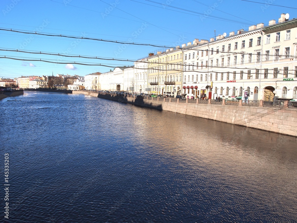  The bridge across the Fontanka River in Saint Petersburg, Russia