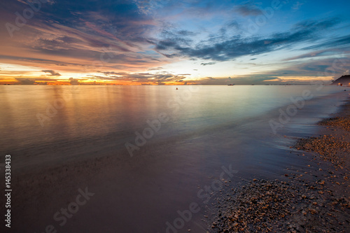 Beautiful sunset at Boracay beach  Philippines