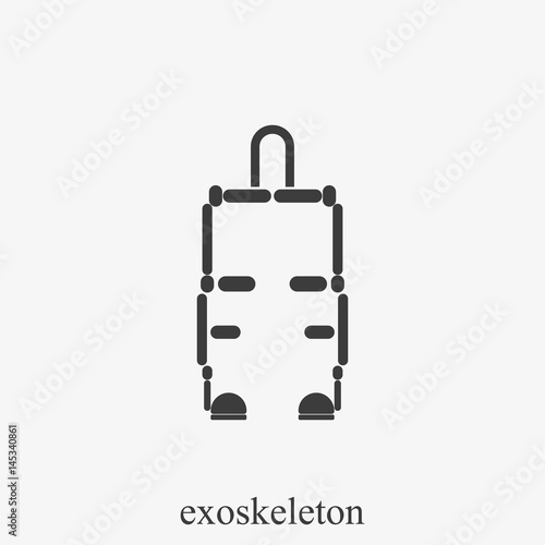 Exoskeleton simple vector icon. International Day of Persons with Disabilities.