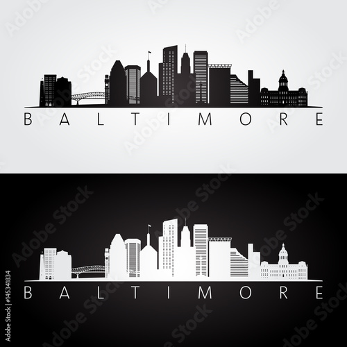Baltimore skyline silhouette