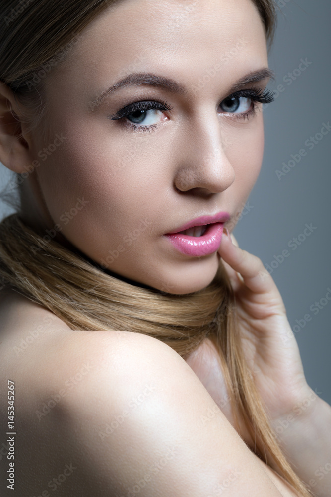 Portrait of a beautiful woman close up Portrait of a beautiful woman close up