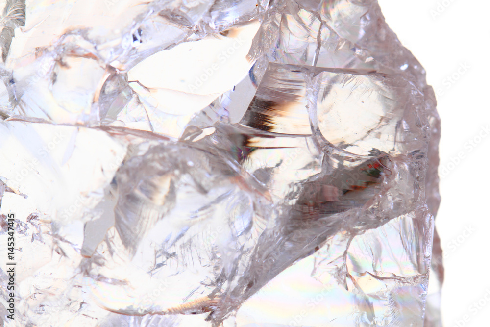 Fototapeta Minerał biały kryształ 