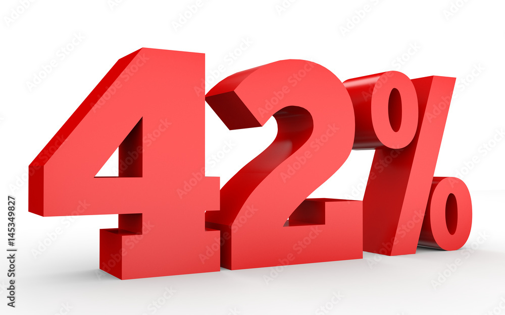 Forty two percent off. Discount 42 %. Forty two percent off. Discount 42 %.