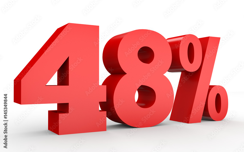 Forty eight percent off. Discount 48 %.