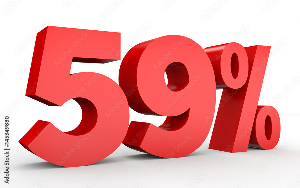 Fifty nine percent off. Discount 59 %. Fifty nine percent off. Discount 59 %.
