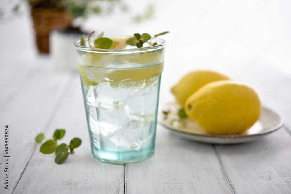 Fototapeta premium lemon & water