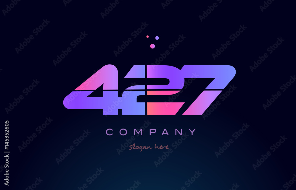 427 pink magenta purple number digit numeral logo icon vector 427 pink magenta purple number digit numeral logo icon vector