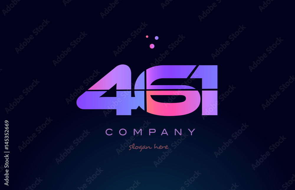 461 pink magenta purple number digit numeral logo icon vector 461 pink magenta purple number digit numeral logo icon vector