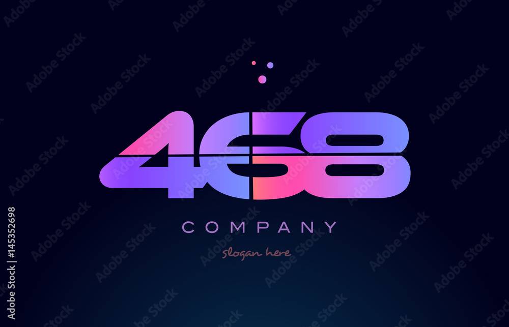 468 pink magenta purple number digit numeral logo icon vector 468 pink magenta purple number digit numeral logo icon vector