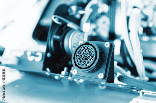 Wall Mural Circular connector on the board