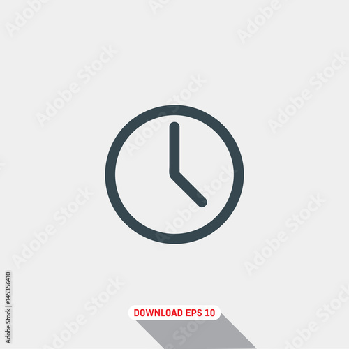 Clock icon, vector