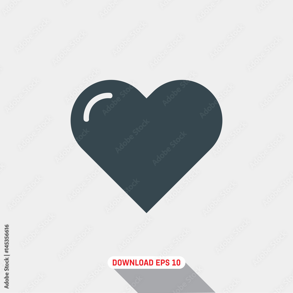Heart icon, vector