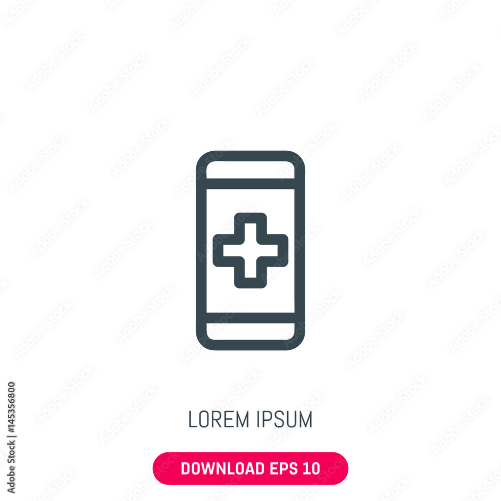 Medical phone icon, vector Medical phone icon, vector