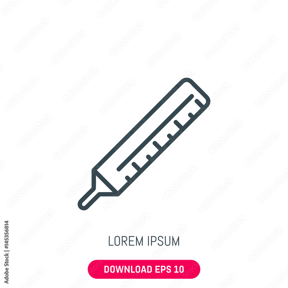 Thermometer icon, vector Thermometer icon, vector