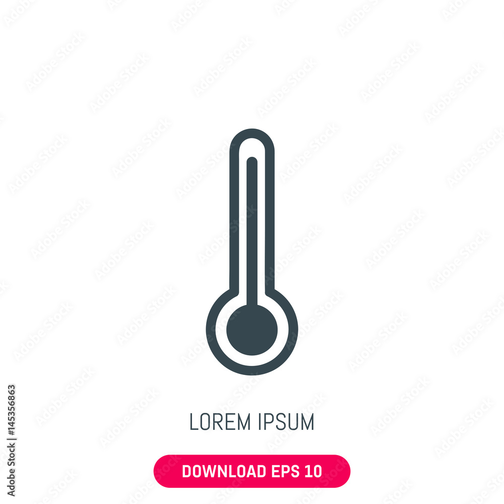 Thermometer icon, vector