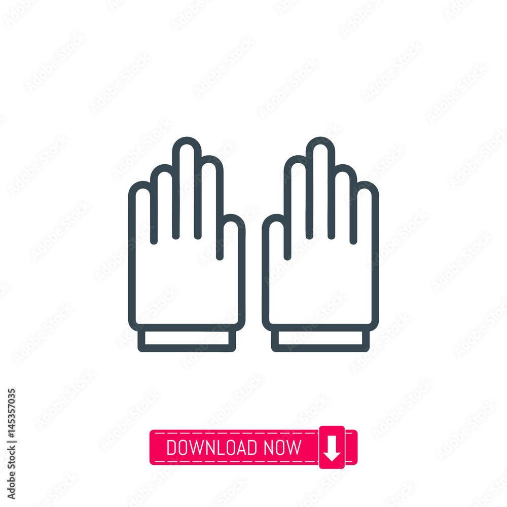 Gloves icon, vector Gloves icon, vector