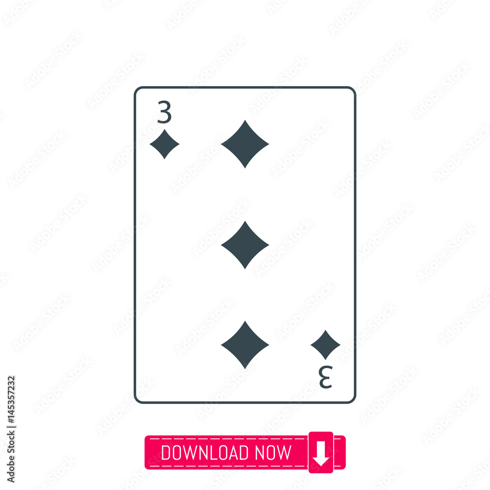 Obraz premium Playing card icon, vector